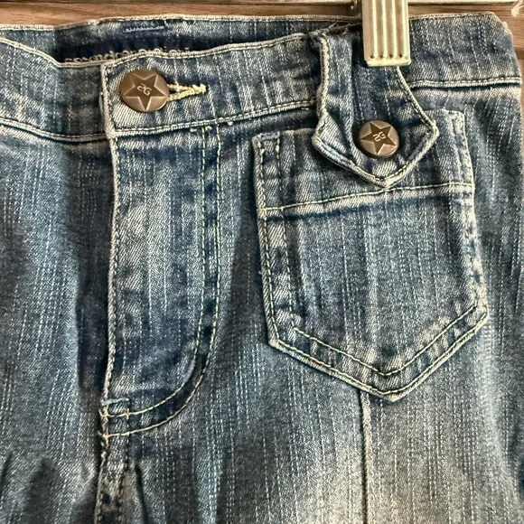 Blue Flare Jeans with Distressed Details - Vintage Y2K - Picture 3 of 5